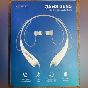 NEW Jaws Gen5 Model BH025D Neckband Wireless Earphones